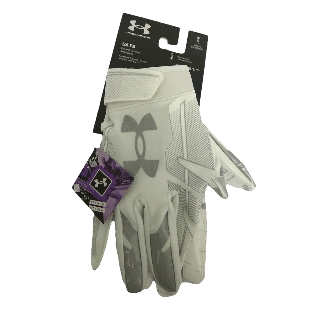 Under Armour Women's UA F8 Football Gloves - Enhanced Grip Stability Size LG New